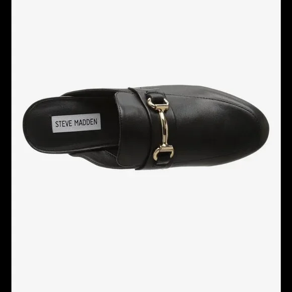 Steve Madden Kandi Black Leather Slip-On Mule - Size 8.5 - Picture 3 of 10